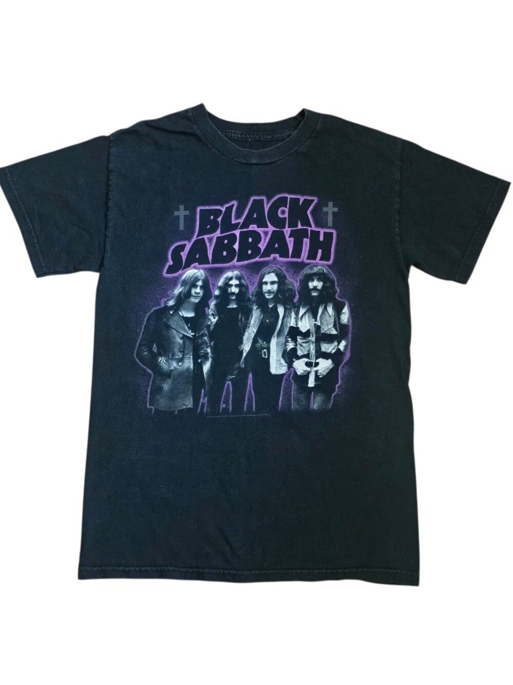 Black Sabbath Masters of Reality T Shirt Faded Black Size Small Cotton Band Tee